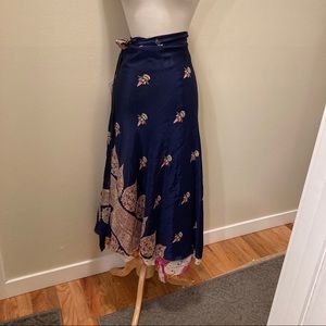 NWT Sari Silk Reversible Wrap Skirt - Size 22-26